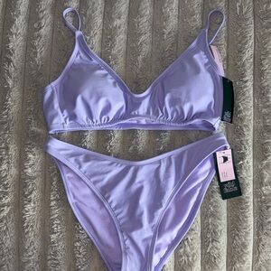 NWT Wild Fable Lavender Bikini Set Top Size L and Bottom Size M 👙🌸